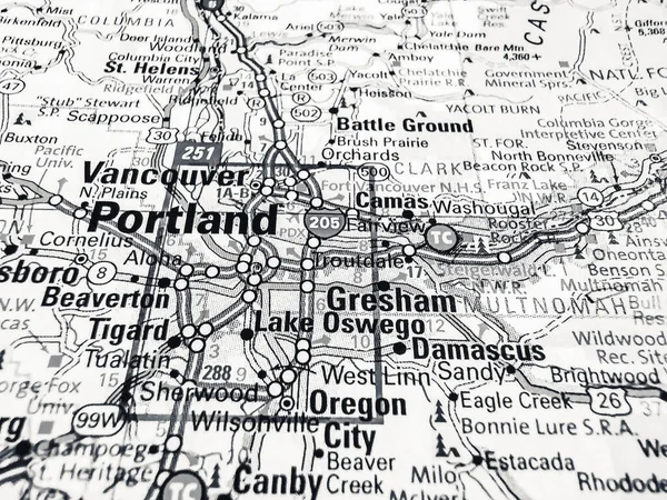 Portland Eua Mapa Fundo — Fotografia de Stock