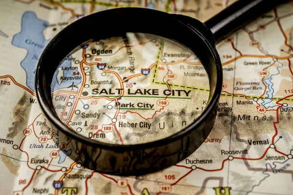 Salt Lake Ciudad Mapa — Foto de Stock