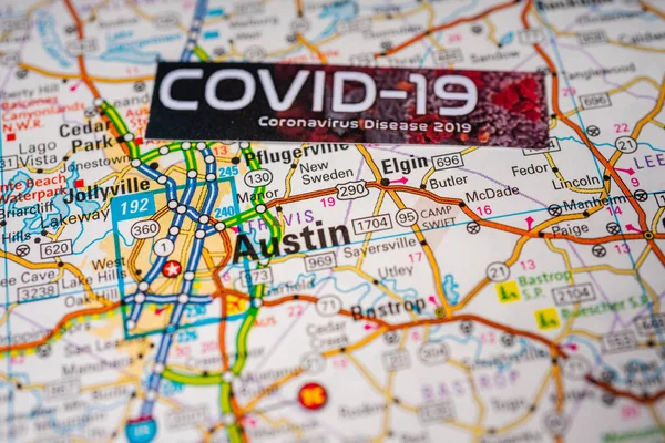 Austin Coronavirus Covid Karantän Bakgrund — Stockfoto