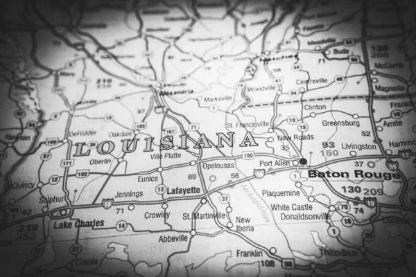 Louisiana Amerikai Egyesült Államok Térkép Háttér — Stock Fotó