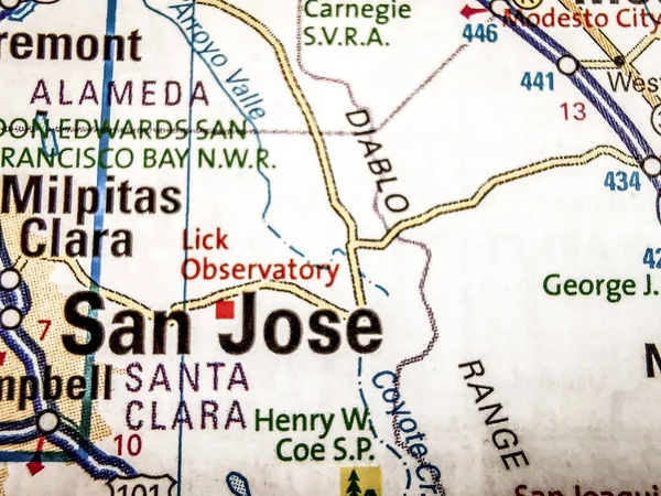 San Jose Usa Map — Stock Photo, Image