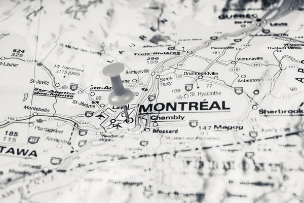 Montreal Kaart Van Canada — Stockfoto
