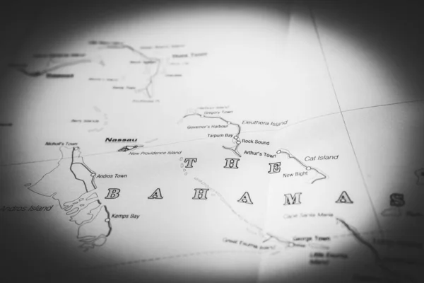Bahamas Mapa Fondo Viaje —  Fotos de Stock