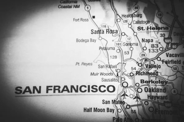 San Francisco Mapa —  Fotos de Stock