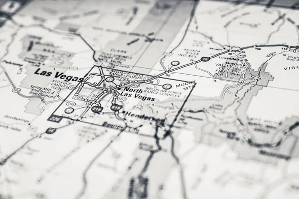 Las Vegas Mappa Usa Sfondo Viaggio — Foto Stock