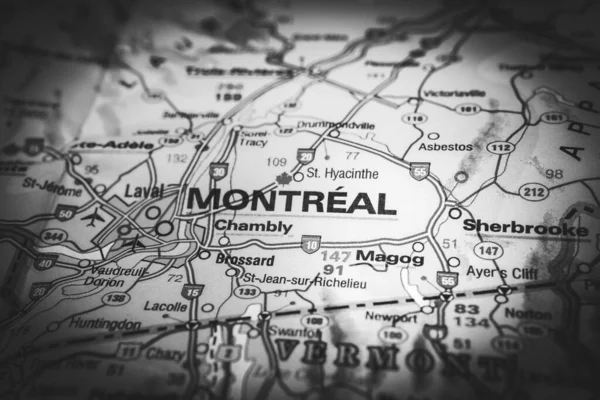 Montreal on Canada map