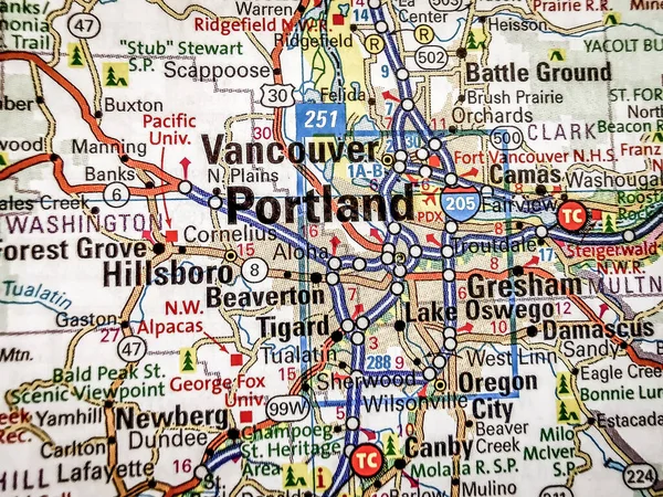 Portland Eua Mapa Fundo — Fotografia de Stock