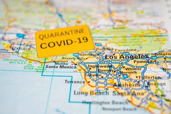 Los Angeles Coronavirus Covid Quarentena Fundo — Fotografia de Stock