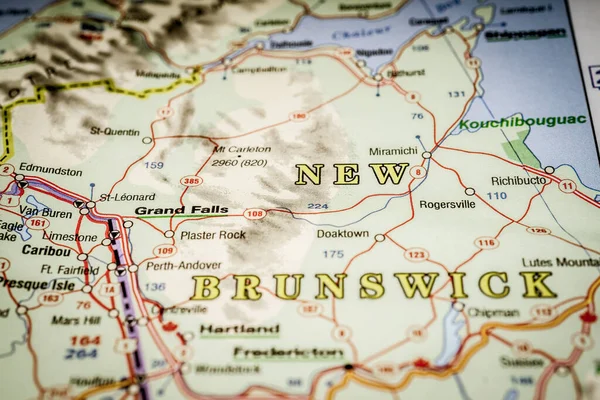 New Brunswick on Canada map