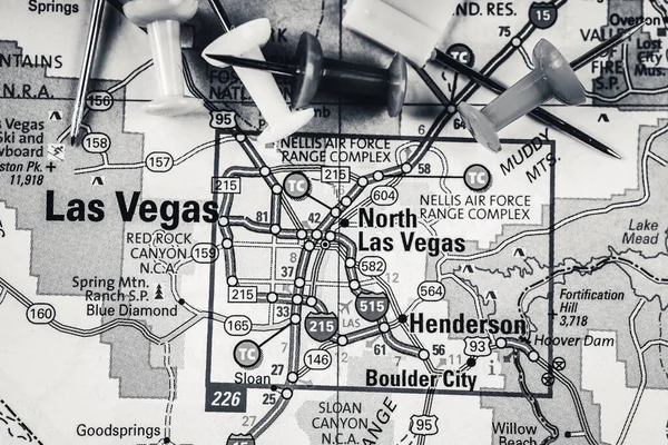 Las Vegas Mappa Usa Sfondo Viaggio — Foto Stock