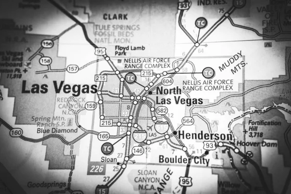 Las Vegas Mappa Usa Sfondo Viaggio — Foto Stock