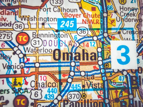 Omaha Usa Map — Stock Photo, Image