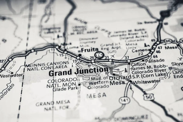 Grand Junction USA map travel background