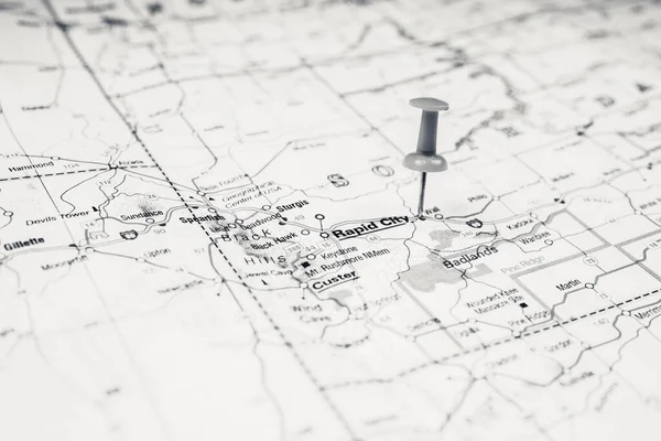 Jižní Dakota Stav Mapě — Stock fotografie