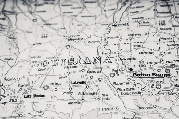 Louisiana Verenigde Staten Kaart Achtergrond — Stockfoto