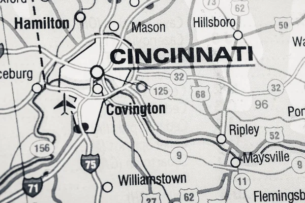 Cincinati Usa Map Background — стокове фото