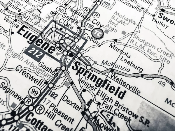 Eugene Usa Map Background — 스톡 사진