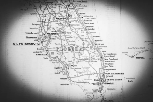Florida Κατάσταση Στο Φόντο Χάρτη Usa — Φωτογραφία Αρχείου