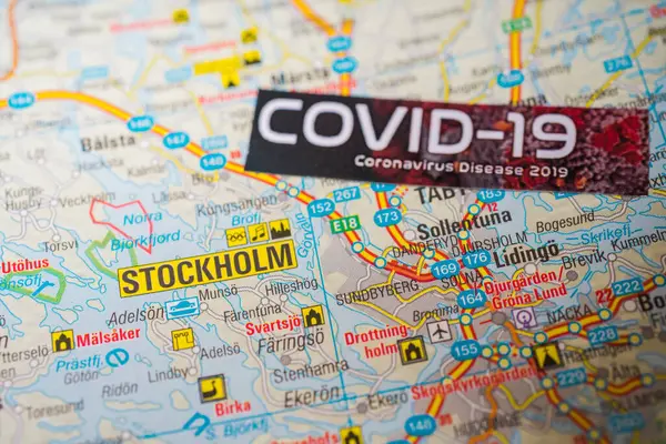 Stockholm Coronavirus Covid Karantänbakgrund — Stockfoto