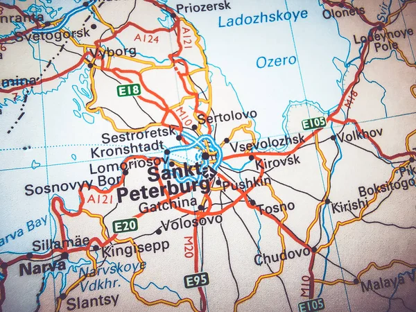 Sankt Peterburg Una Hoja Ruta Europa — Foto de Stock