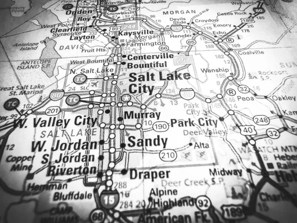 Salt Lake City Usa Karte Hintergrund — Stockfoto