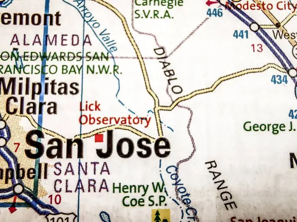San Jose Usa Map — Stock Photo, Image