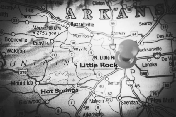 État Arkansas Sur Carte — Photo