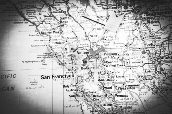 Mapa San Francisco Usa Atlas Información Viajes —  Fotos de Stock