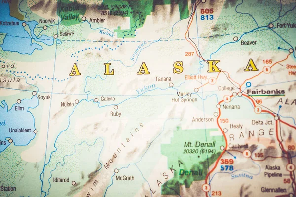 Alaska Estado Mapa Fondo —  Fotos de Stock