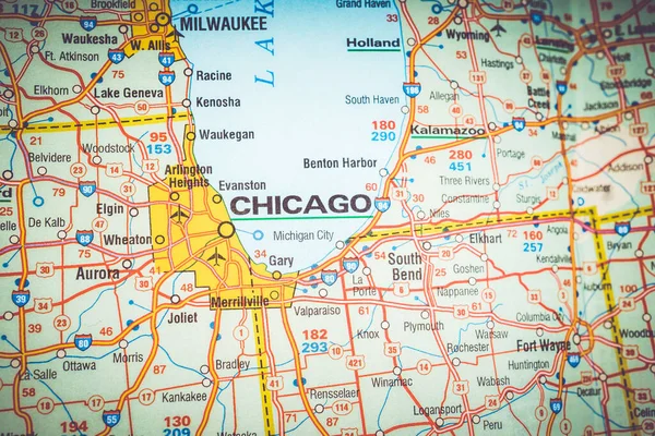 Chicago on the map