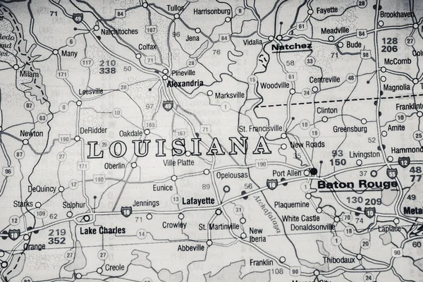Louisiana Usa Karta Bakgrund — Stockfoto