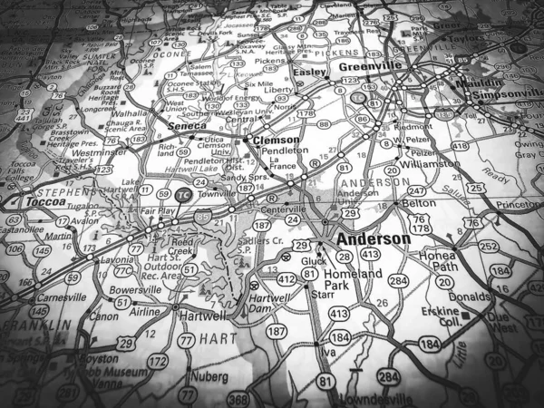 Greenville Estados Unidos Mapa — Foto de Stock