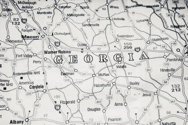 Gruzie Stát Pozadí Usa Mapa — Stock fotografie