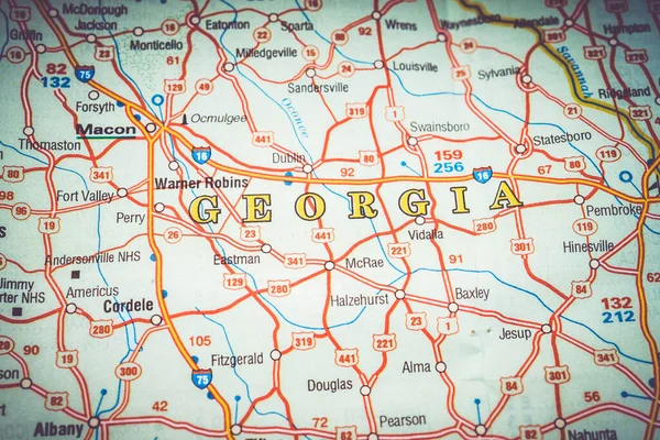 Georgia state on USA map background