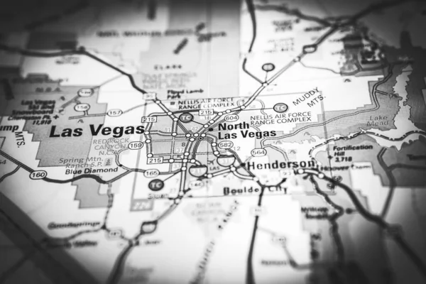 Las Vegas Mappa Usa Sfondo Viaggio — Foto Stock