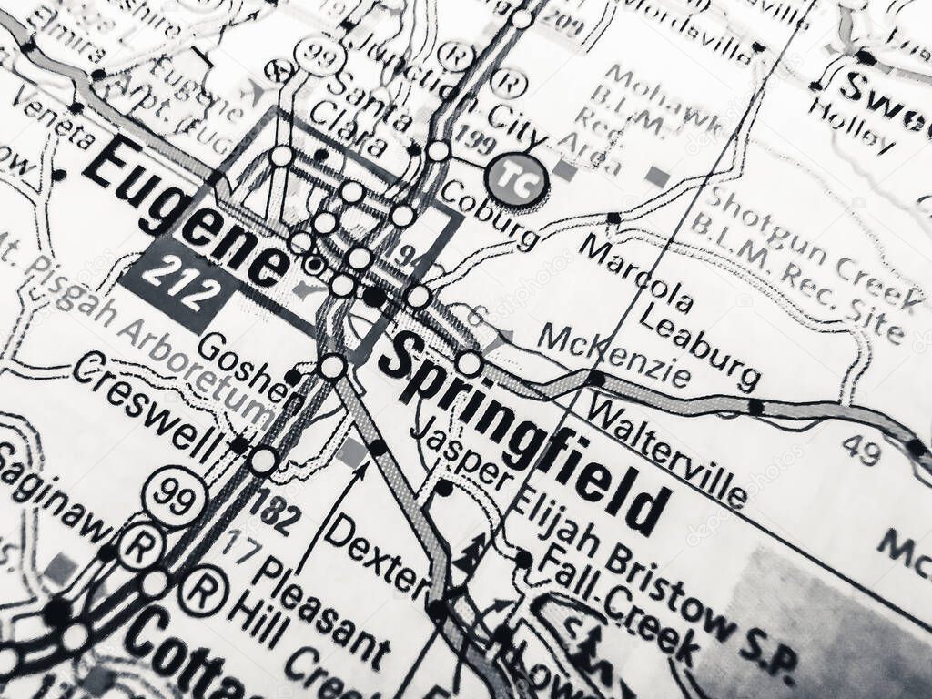 Eugene USA map background