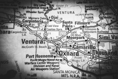 Ventura Usa haritası katran arkaplanı