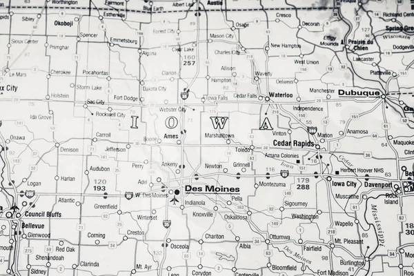 Iowa State Map — Stock Photo, Image