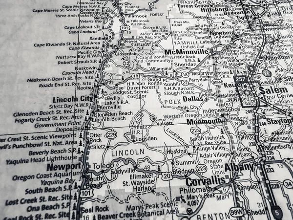 Salem Mapa Dos Eua — Fotografia de Stock