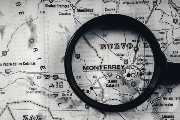 Monterrey Mapie Usa Tło Podróży — Zdjęcie stockowe