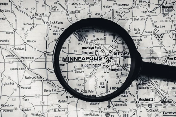 地図上のミネアポリス — ストック写真