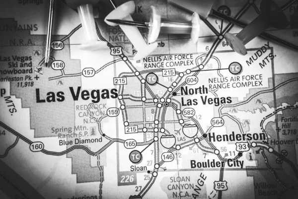 Las Vegas Mappa Usa Sfondo Viaggio — Foto Stock