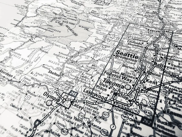 Seattle Estados Unidos Mapa — Foto de Stock