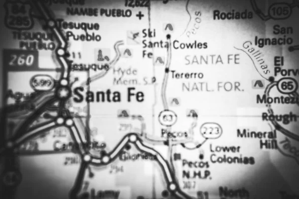 Santa Mappa Usa Sfondo Viaggio — Foto Stock