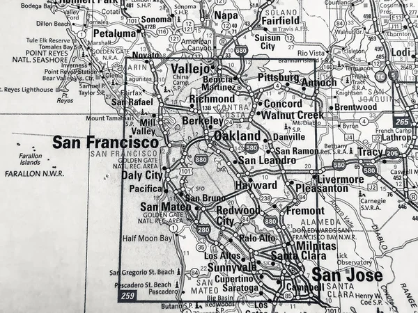 San Francisco Mapie Usa — Zdjęcie stockowe