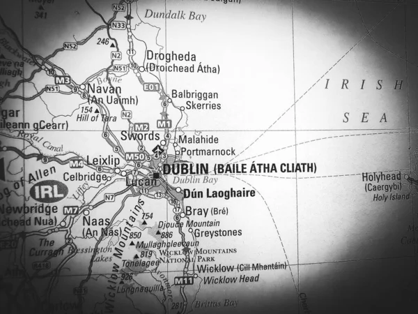 Dublin Road Map Europe — Stockfoto