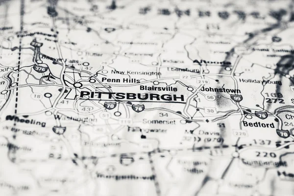 Abd Haritasında Pittsburgh — Stok fotoğraf