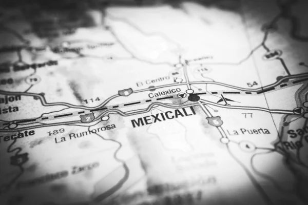 Mexicali Usa Kaart Achtergrond — Stockfoto