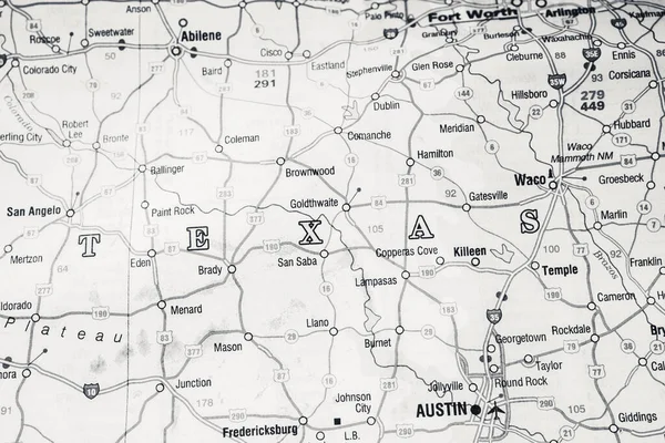 Austin Usa Map Travel Background — Stock Photo, Image