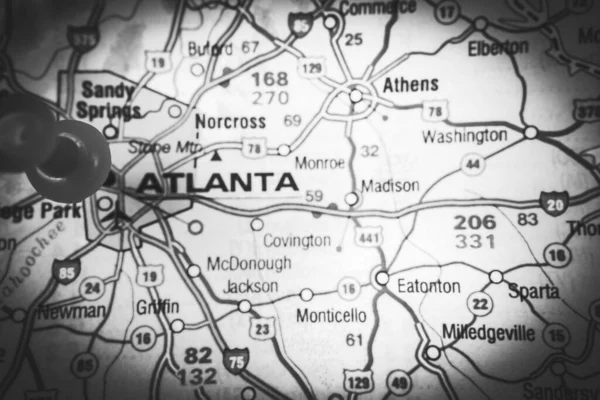 Atlanta Pozadí Mapy Usa — Stock fotografie